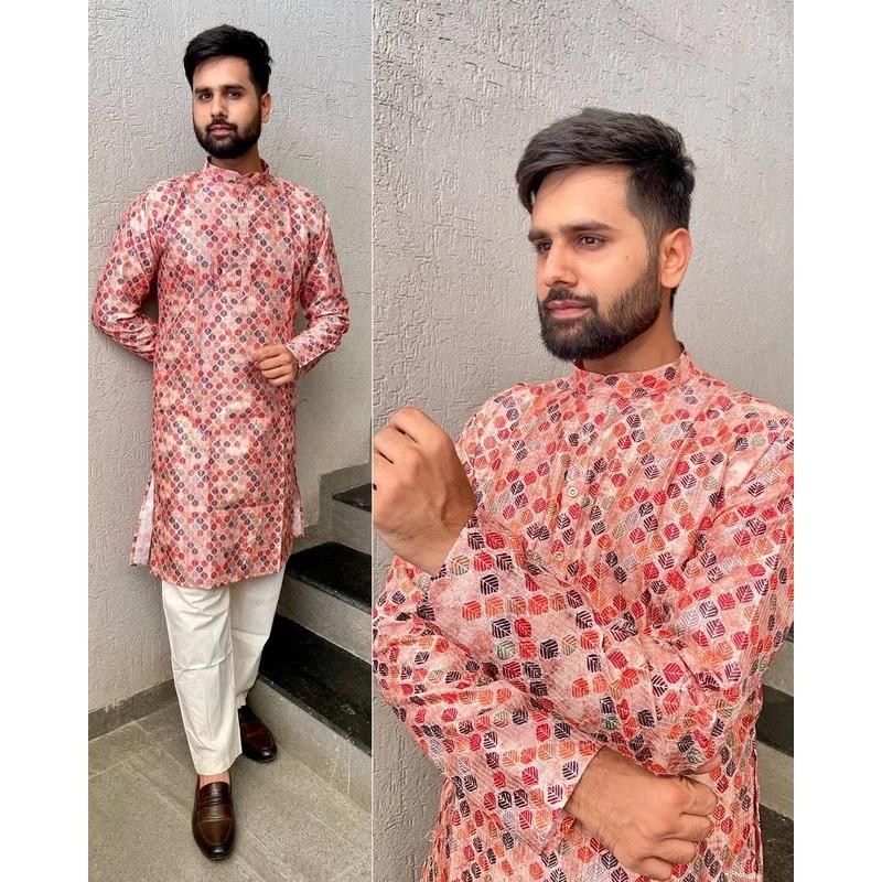 Men'S Fashion Kurta - Luxury Casual Islamic Arabic Abaya Robe