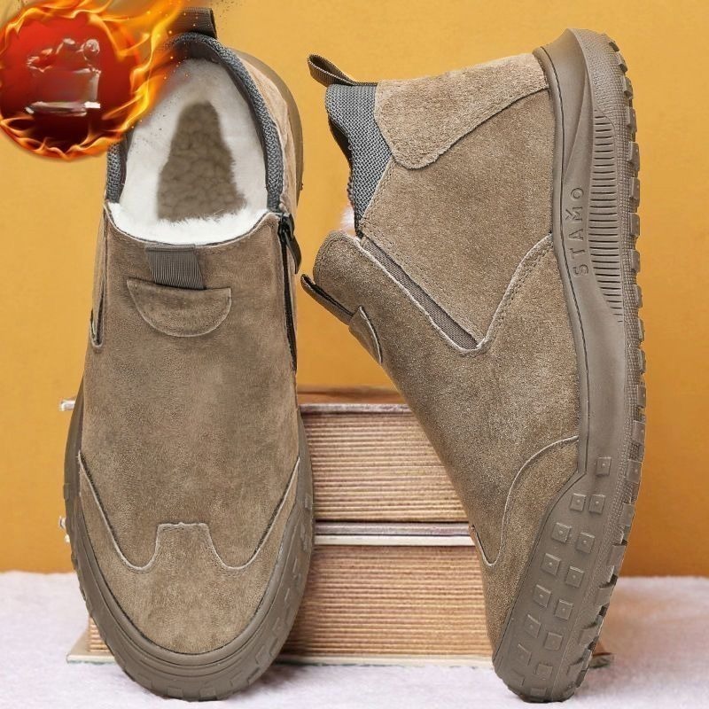 Men'S Fashion Loafers Shoes - Winter Men's Shoes Plush Warm Cotton