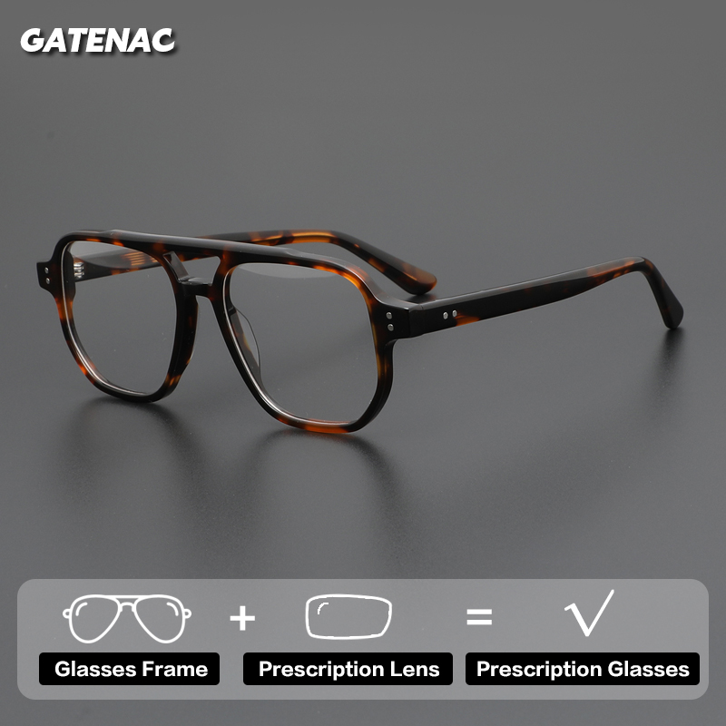 Mens Fashion Reading Glasses - Gatenac Fashion Acetate Prescription Glasses Men
