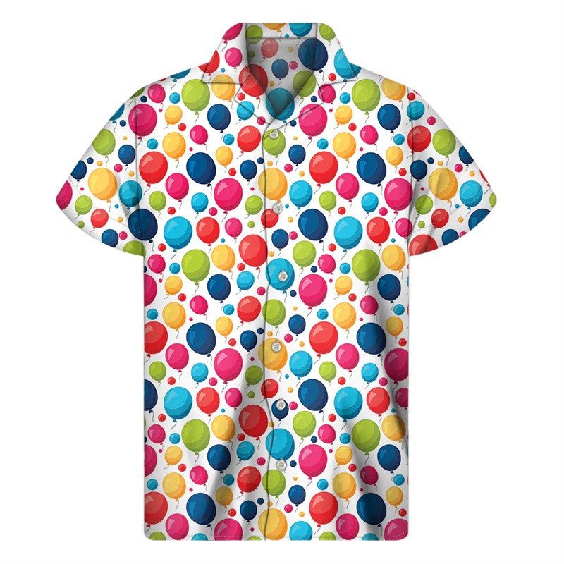 Men'S Fashion Lk - Cartoon Air Balloon 3D Print Hawaiian
