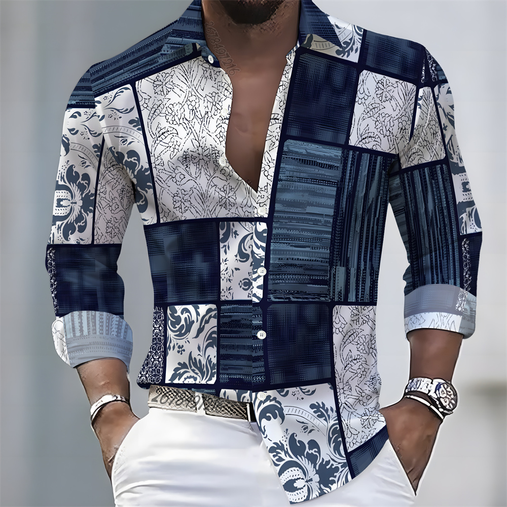Men Fashion Upper - Men's Light Luxury Style Color Block