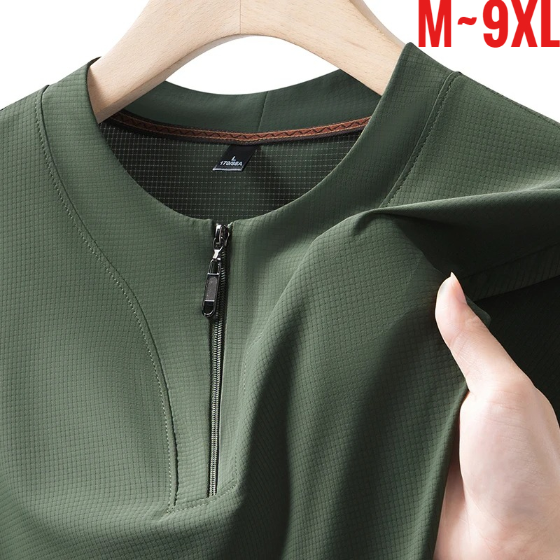 Men Fashion Upper - Big Size 9XL Men's Ice Silk
