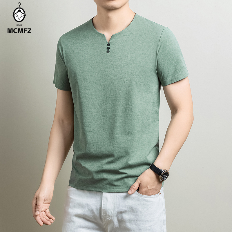 Men Fashion Upper - Mens Basic Henley T Shirt Comfortable