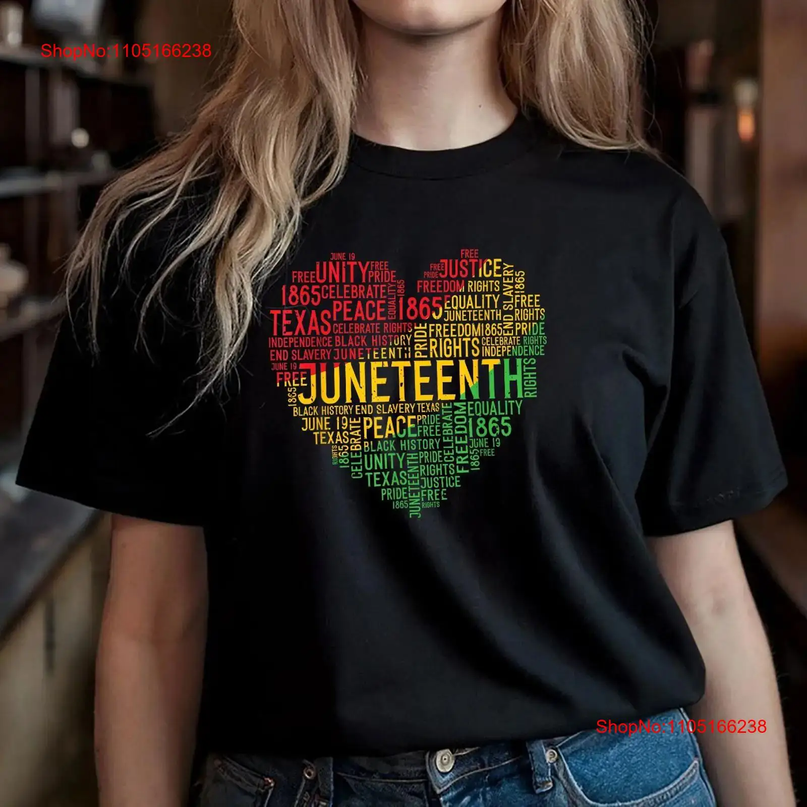 Men'S Fashion History - Juneteenth Heart T Shirt Black History