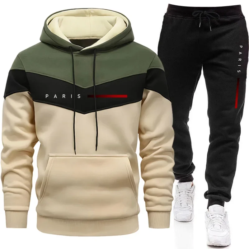 Mens Fashion Streetwear - Paris Fashion Men's Hoodies Set Daily