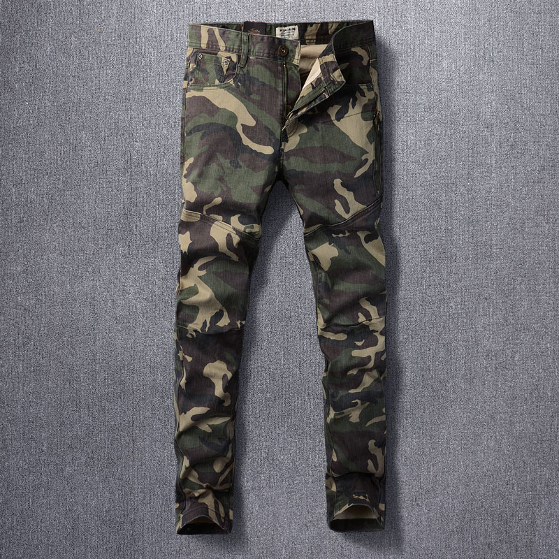 Mens Fashion Camo Pants - Designer Fashion Men Jeans High Quality