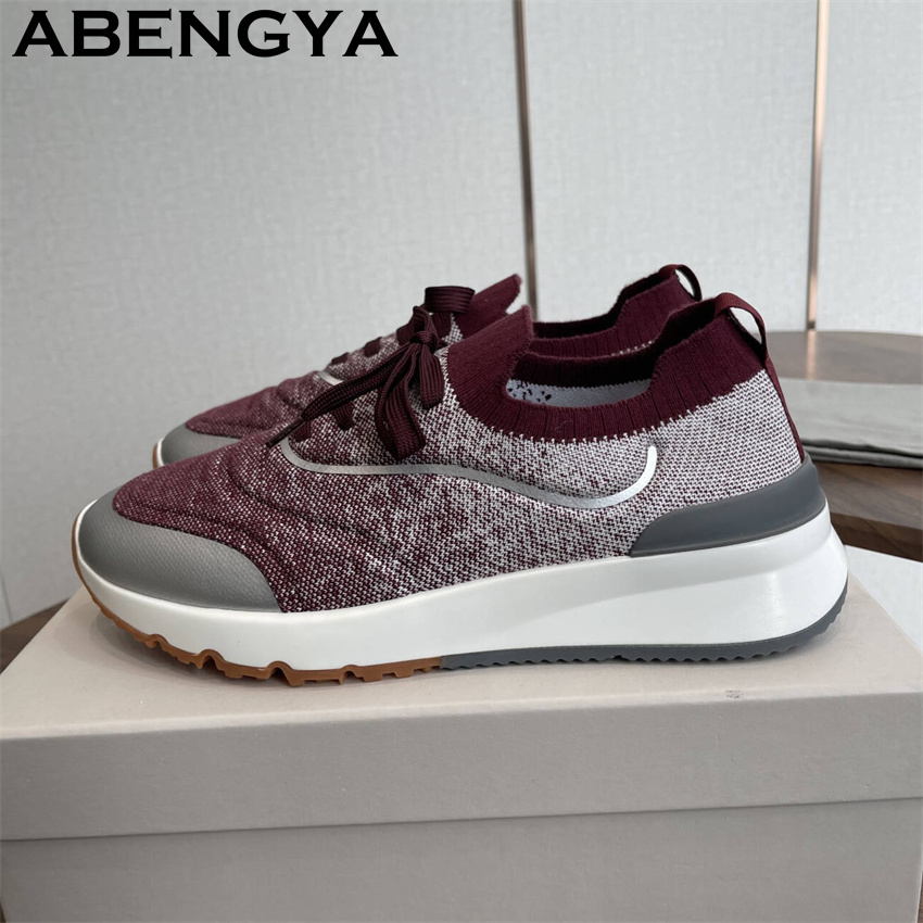 Men'S Fashion Loafers Shoes - Men New Multicolour Knitted loafers Shoes