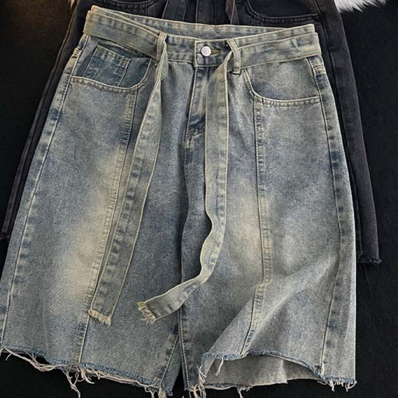 Summer Thin Fringed Denim Shor - đánh giá và giá Men'S Fashion Trousers