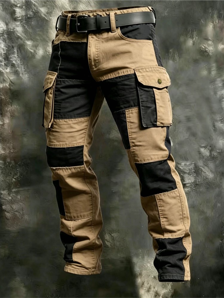 Cotton Men Cargo Pants Khaki C - đánh giá và giá Men'S Fashion Trousers
