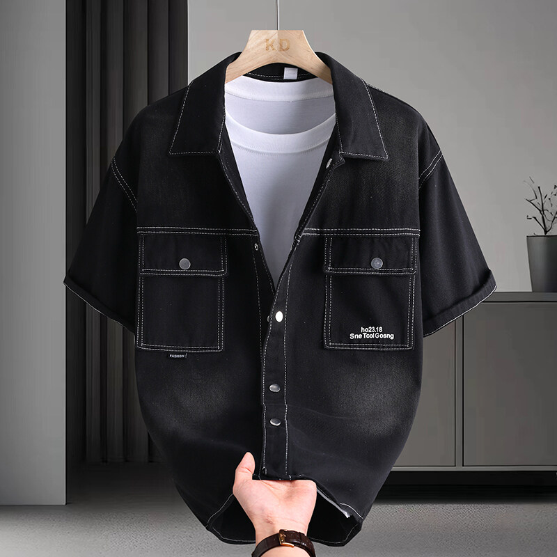 Men's Denim Shirt Summer Fashi - đánh giá và giá Mens Fashion Denim