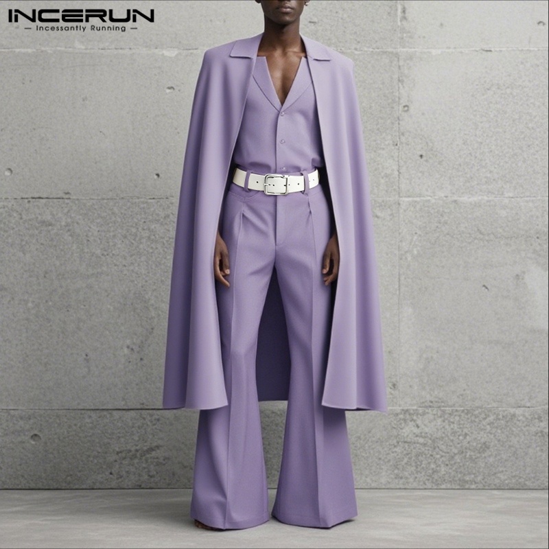 INCERUN Men Sets Solid Color L - đánh giá và giá Mens Fashion Streetwear
