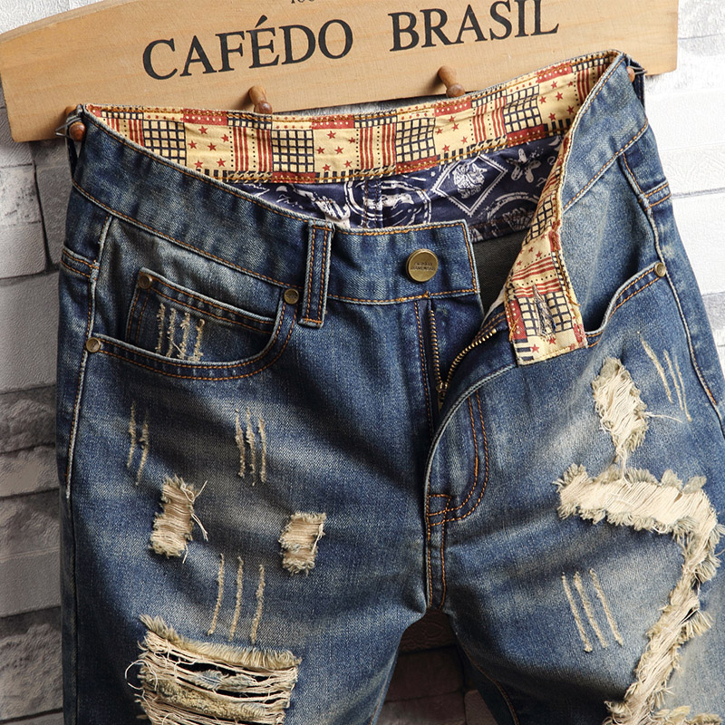 Ripped Hip-hop Denim Shorts Me - đánh giá và giá Mens Fashion Denim