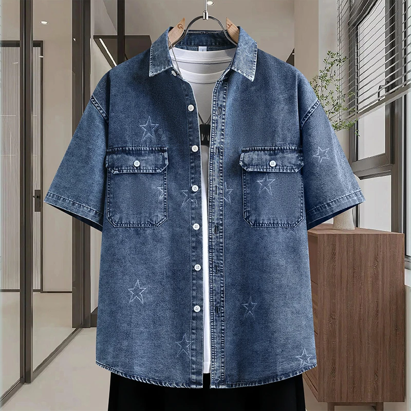 Men's Thin Denim Shirt New Sum - đánh giá và giá Mens Fashion Denim