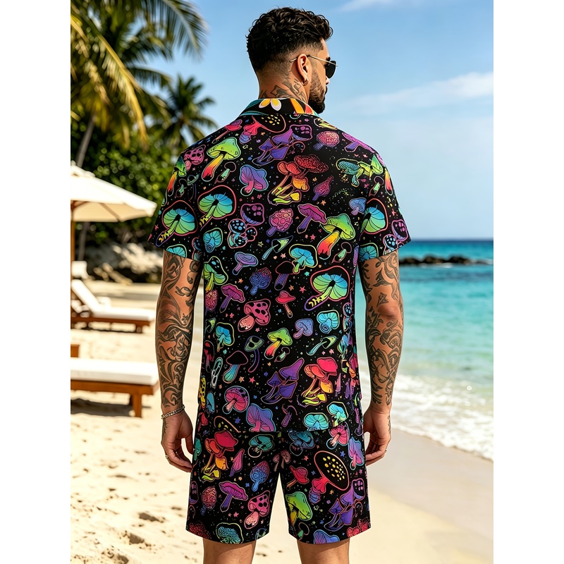 Men's Fashion 3D Mushroom prin - đánh giá và giá Mens Fashion Streetwear