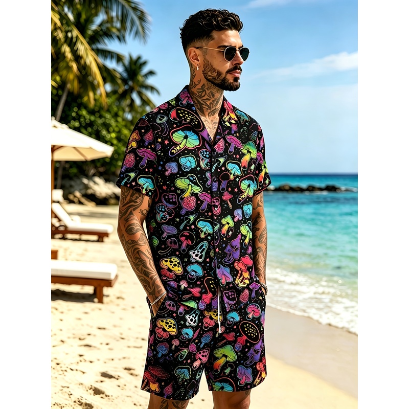 Men's Fashion 3D Mushroom prin - đánh giá và giá Mens Fashion Streetwear