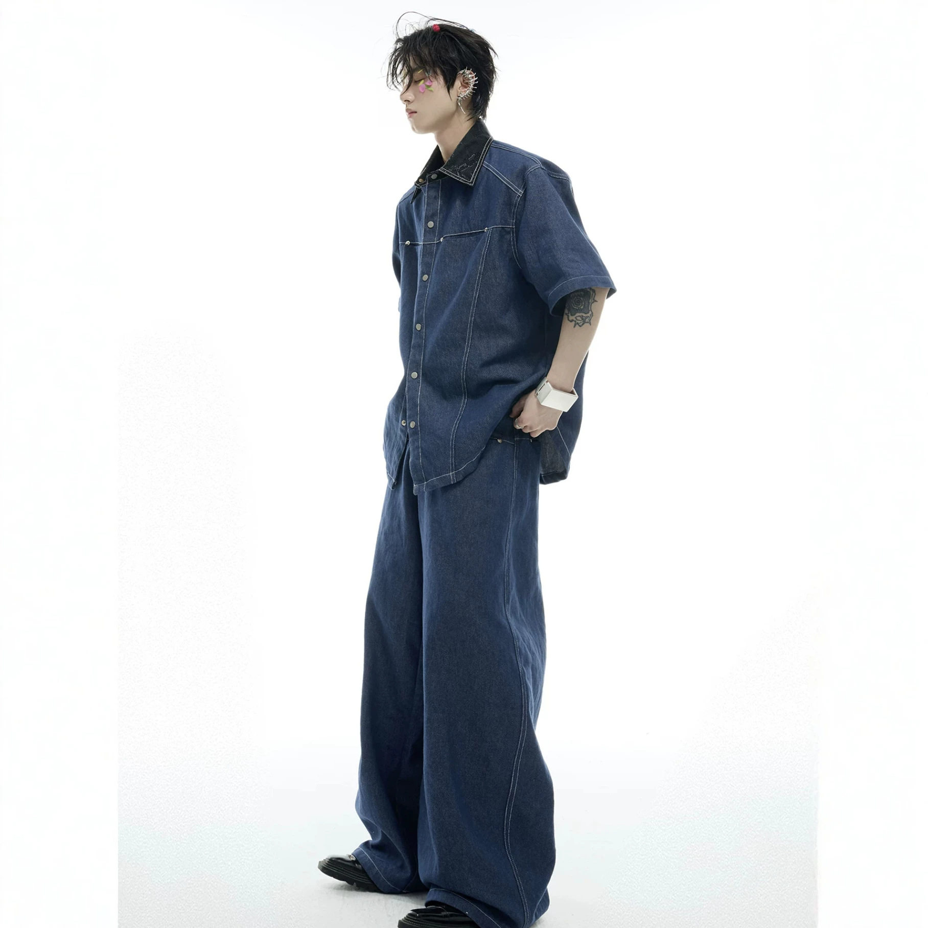 Summer Men's Denim Matching Se - đánh giá và giá Mens Fashion Denim