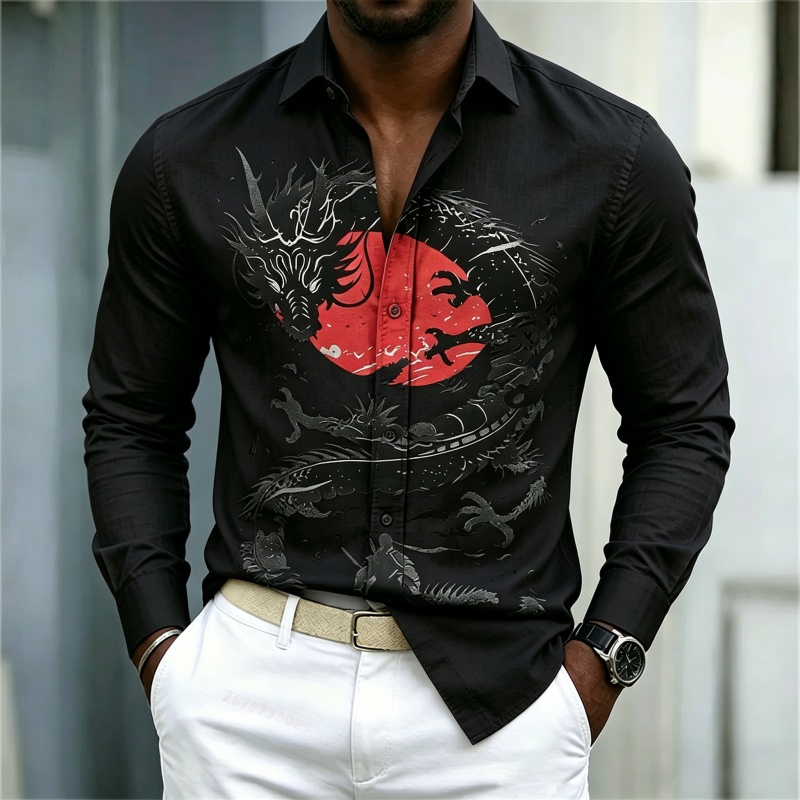 2026 New Men's Shirt White Bla - đánh giá và giá Mens Fashion Streetwear