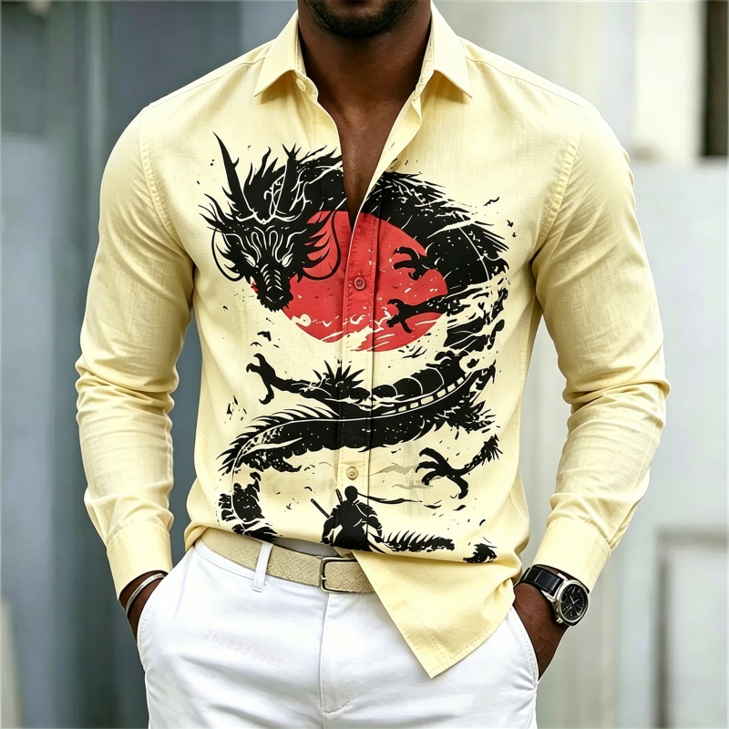 2026 New Men's Shirt White Bla - đánh giá và giá Mens Fashion Streetwear