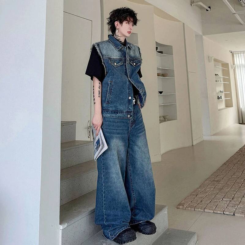 LUZHEN 2026 Summer Denim Two-p - đánh giá và giá Mens Fashion Denim