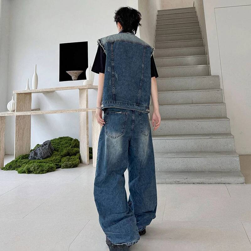 LUZHEN 2026 Summer Denim Two-p - đánh giá và giá Mens Fashion Denim