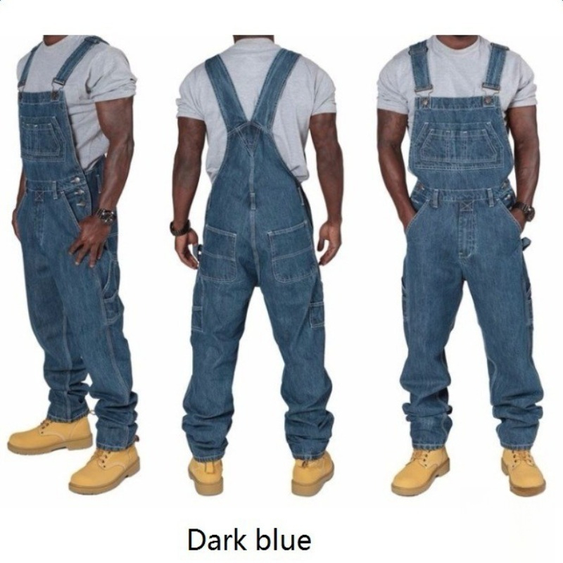 Mens Ripped Denim Overalls wit - đánh giá và giá Mens Fashion Denim