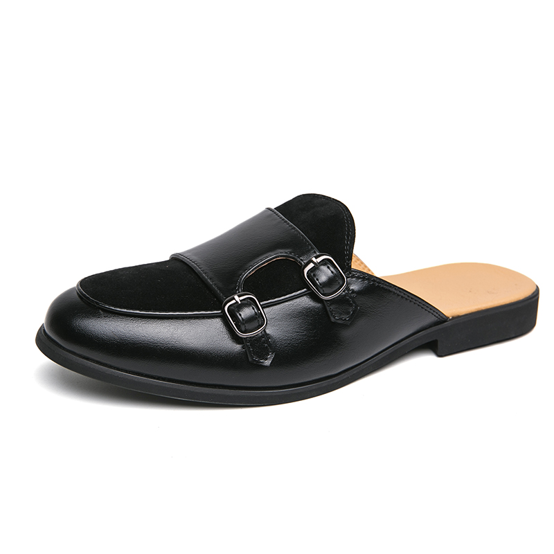 Fashion Black Green Monk Strap - đánh giá và giá Men'S Fashion Loafers Shoes