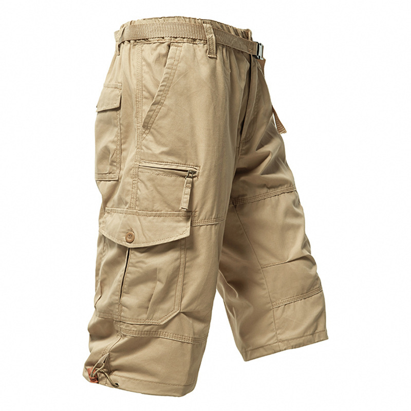Men's Cotton 3/4 Pants Loose P - đánh giá và giá Mens Fashion Cargo Pants