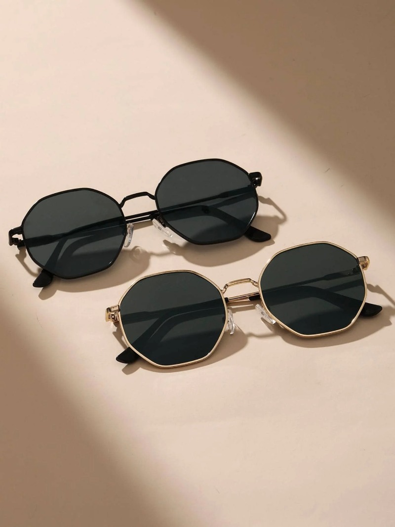 1/3 Pcs Metal Geometric-Round  - đánh giá và giá Men'S Fashion Glasses