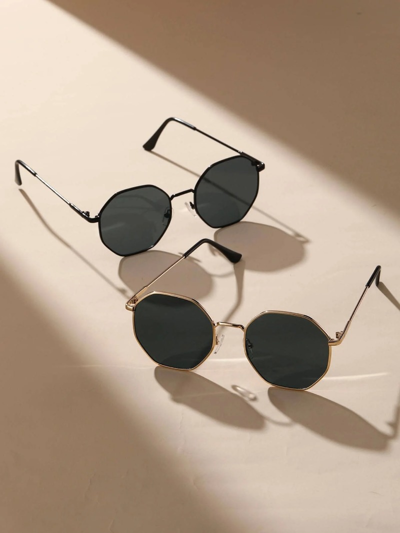 1/3 Pcs Metal Geometric-Round  - đánh giá và giá Men'S Fashion Glasses