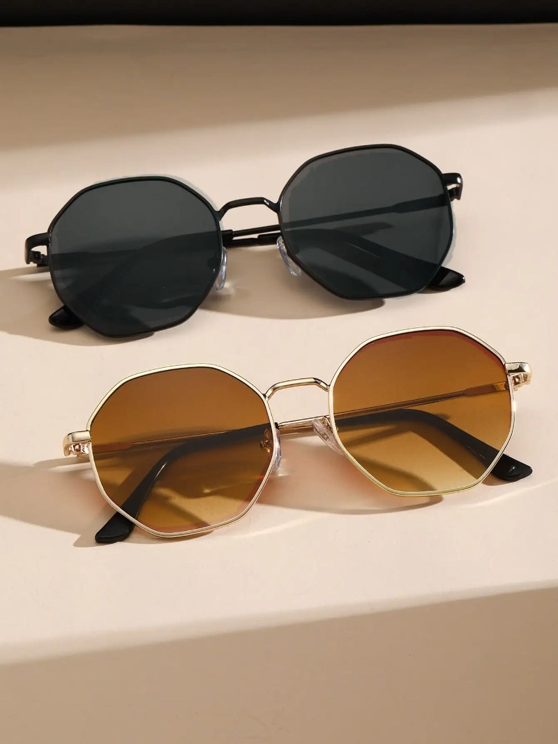 1/3 Pcs Metal Geometric-Round  - đánh giá và giá Men'S Fashion Glasses