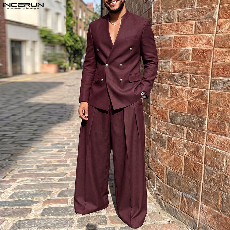 INCERUN Men's Sets Solid Color - đánh giá và giá Mens Fashion Streetwear