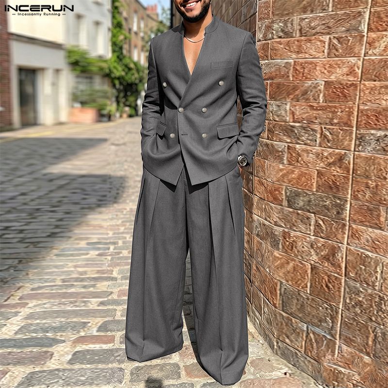 INCERUN Men's Sets Solid Color - đánh giá và giá Mens Fashion Streetwear