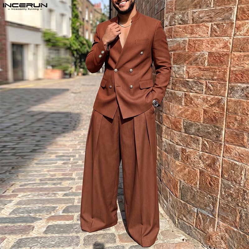 INCERUN Men's Sets Solid Color - đánh giá và giá Mens Fashion Streetwear