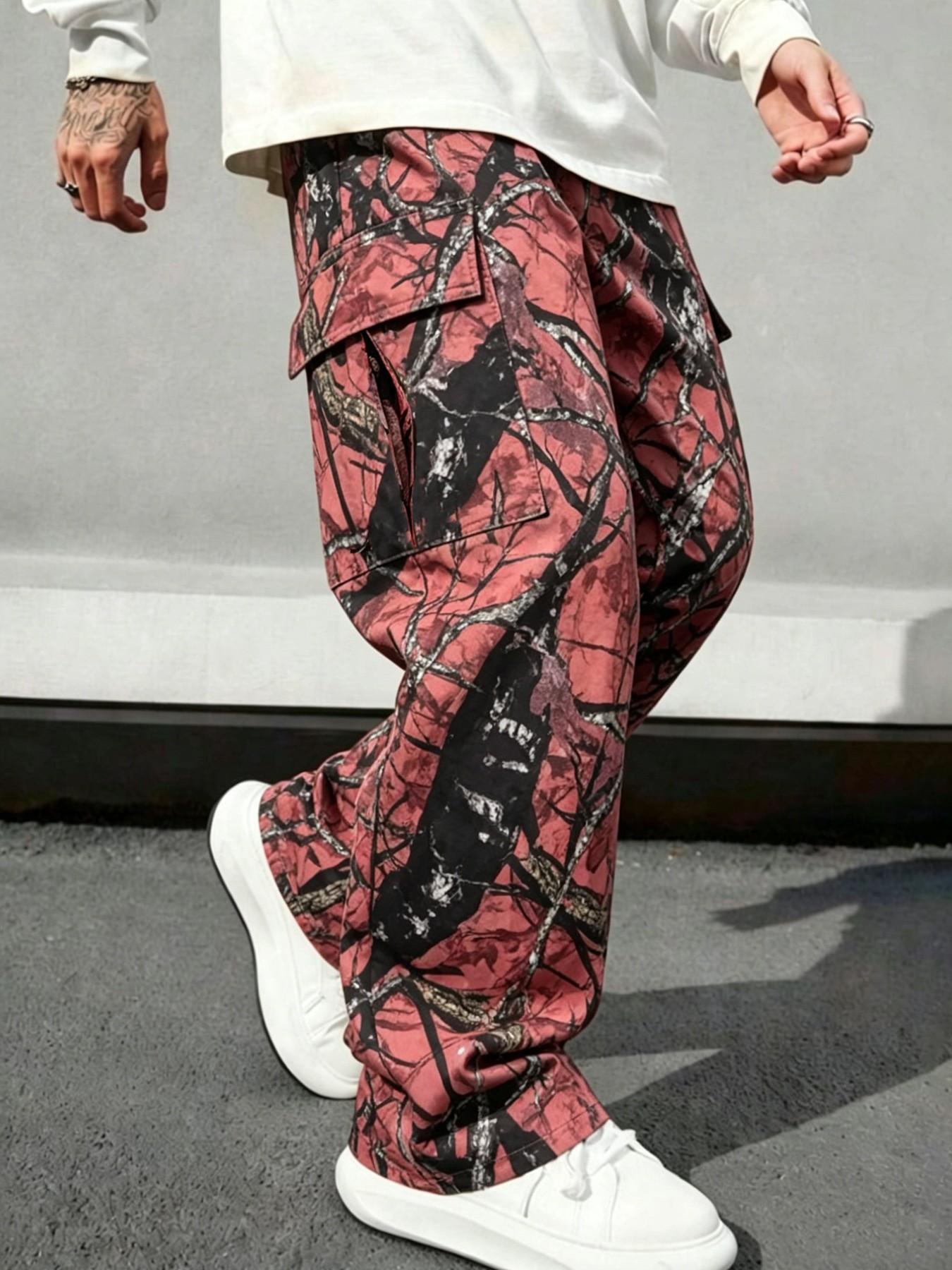 Men's Camo Straight Leg Loose  - đánh giá và giá Mens Fashion Camo Pants