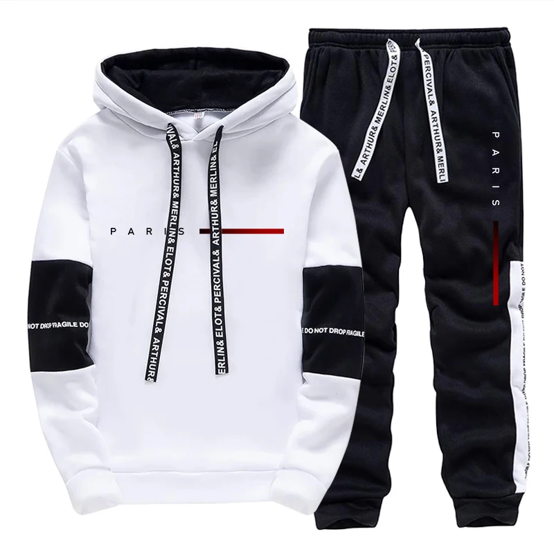 Men's Set Paris Fashion Hoodie - đánh giá và giá Mens Fashion Streetwear