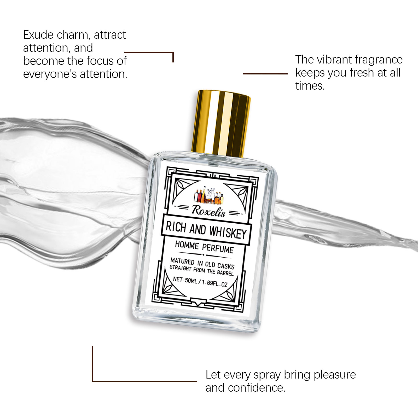 Roxelis 50ml Charm Whisky Men' - đánh giá và giá Men'S Fashion Perfume
