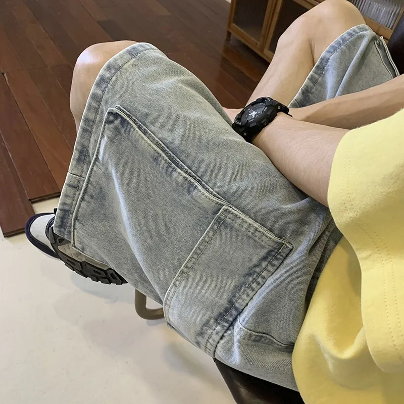 Korean Large Pocket Cargo Deni - đánh giá và giá Mens Fashion Cargo Pants