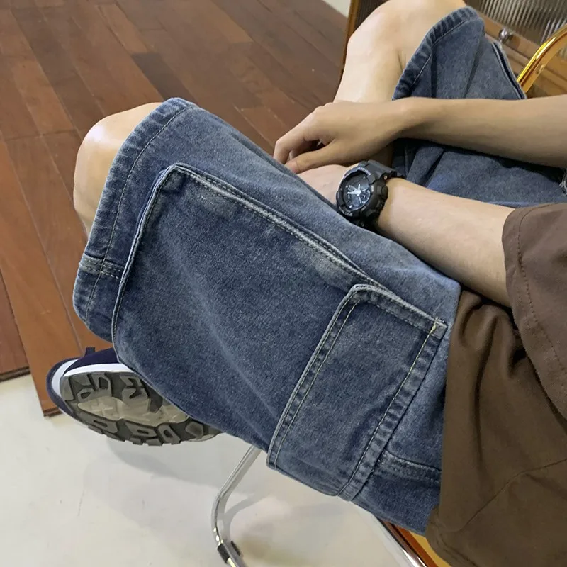 Korean Large Pocket Cargo Deni - đánh giá và giá Mens Fashion Cargo Pants