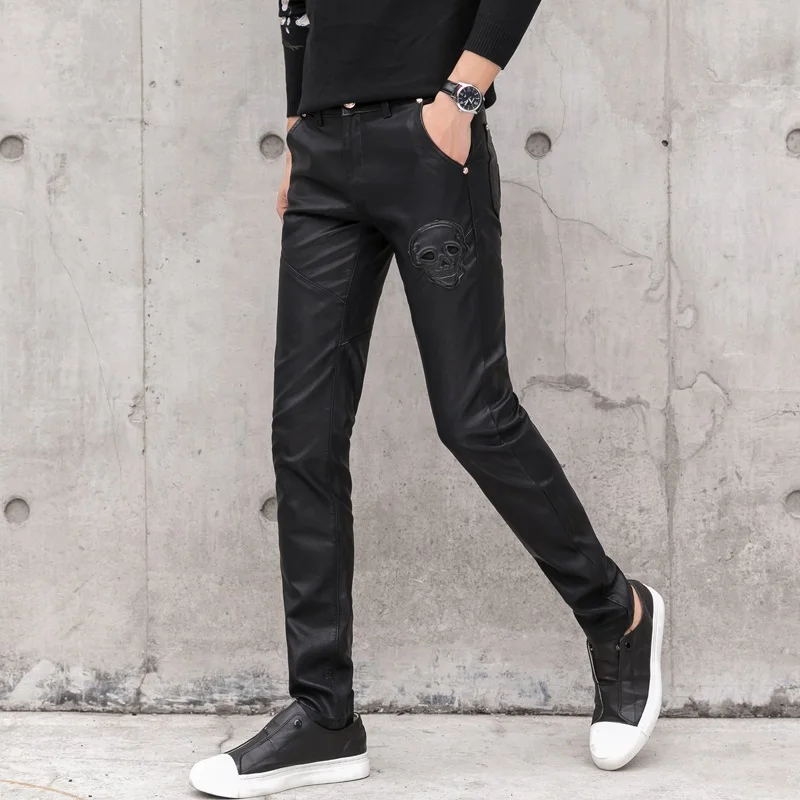 2025 New Men Black Faux Leathe - đánh giá và giá Men'S Fashion Pants 2025