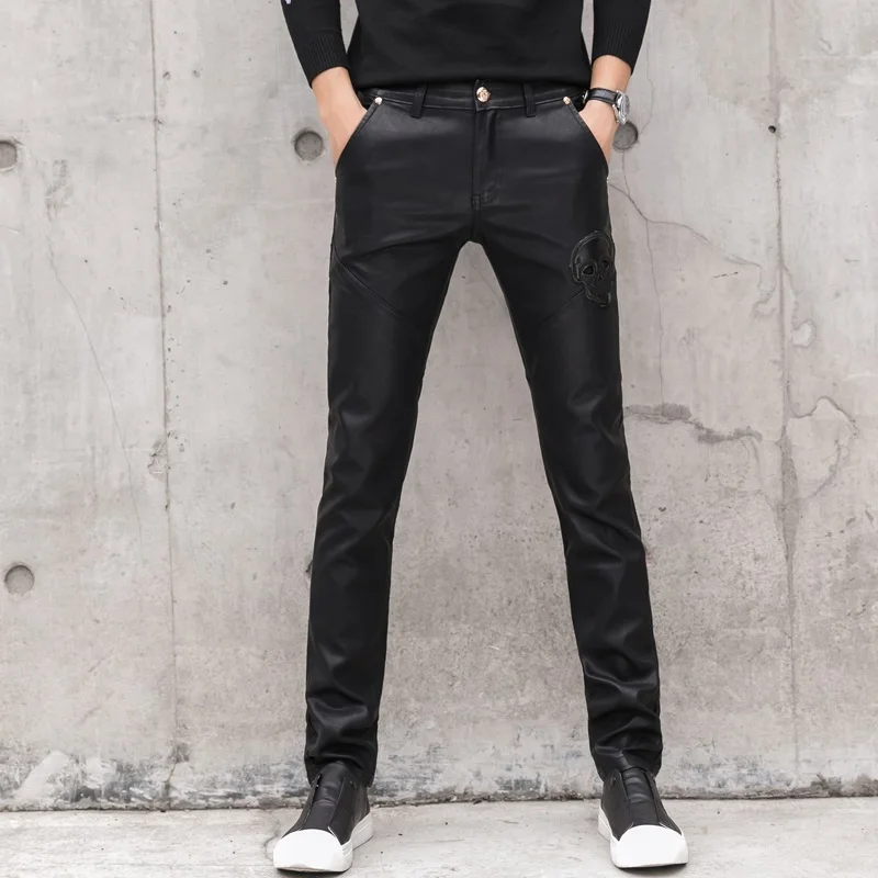 2025 New Men Black Faux Leathe - đánh giá và giá Men'S Fashion Pants 2025