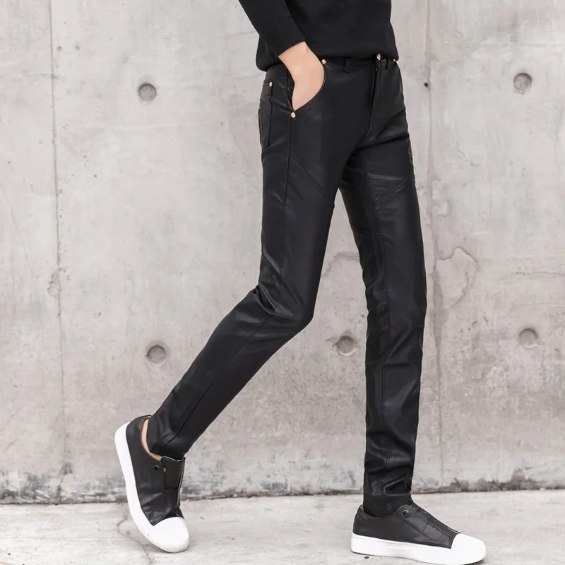 2025 New Men Black Faux Leathe - đánh giá và giá Men'S Fashion Pants 2025