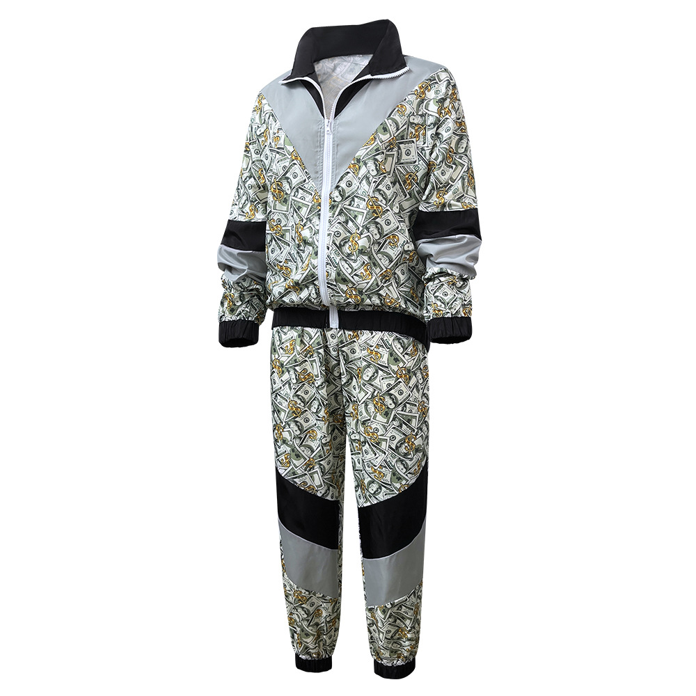 2pcs Set Fashion Printing Disc - đánh giá và giá Men'S Fashion Trousers