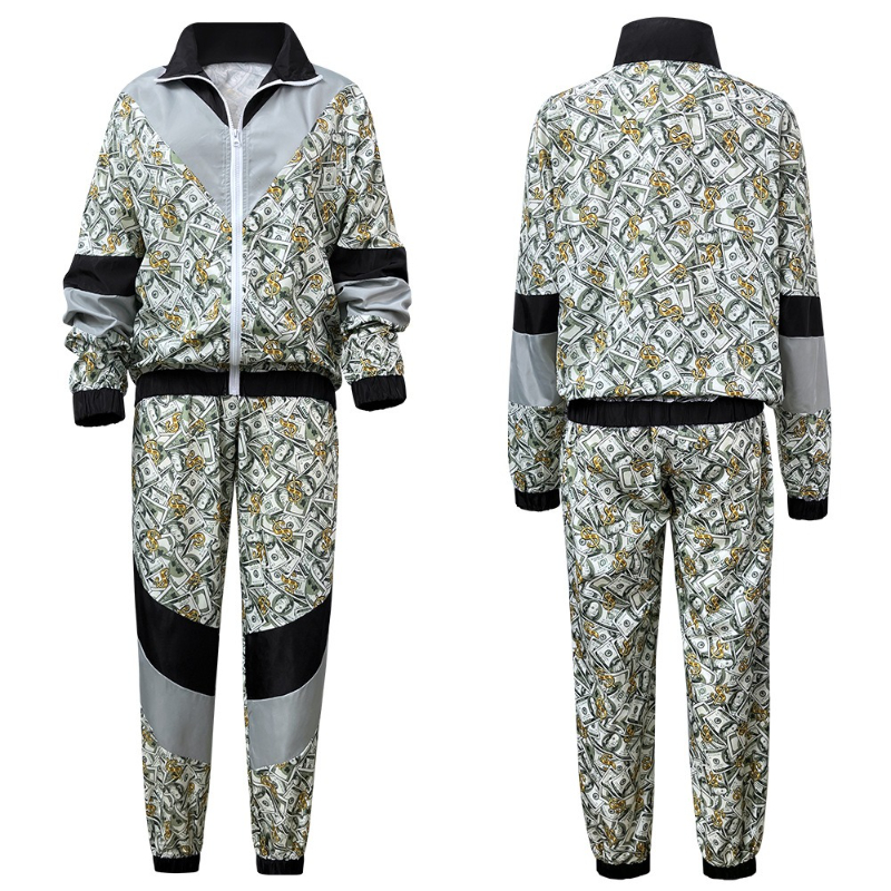 2pcs Set Fashion Printing Disc - đánh giá và giá Men'S Fashion Trousers