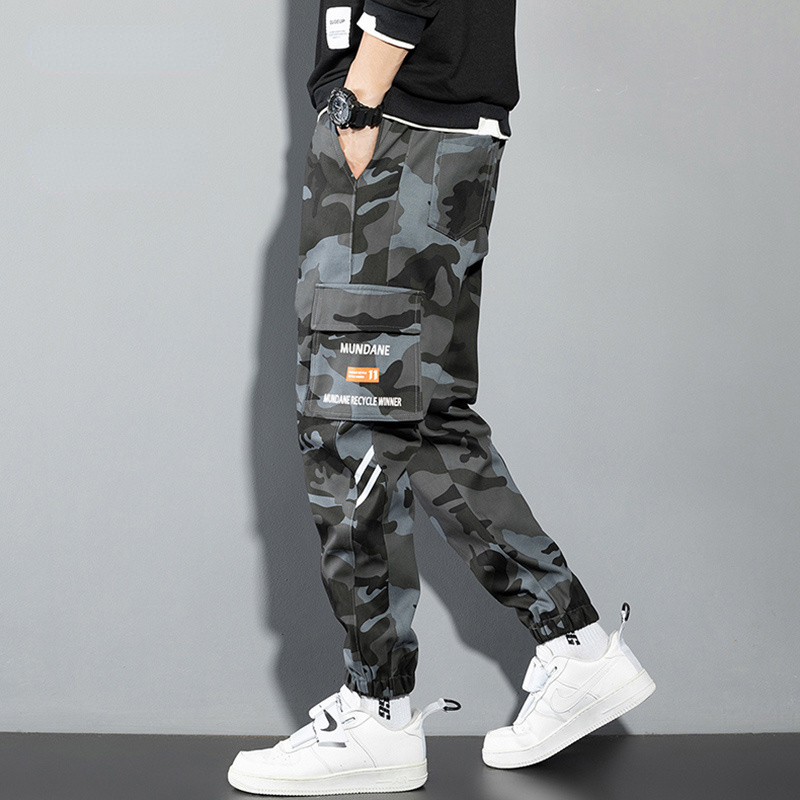 Orange Cargo Pants Men Hip Hop - đánh giá và giá Mens Fashion Camo Pants