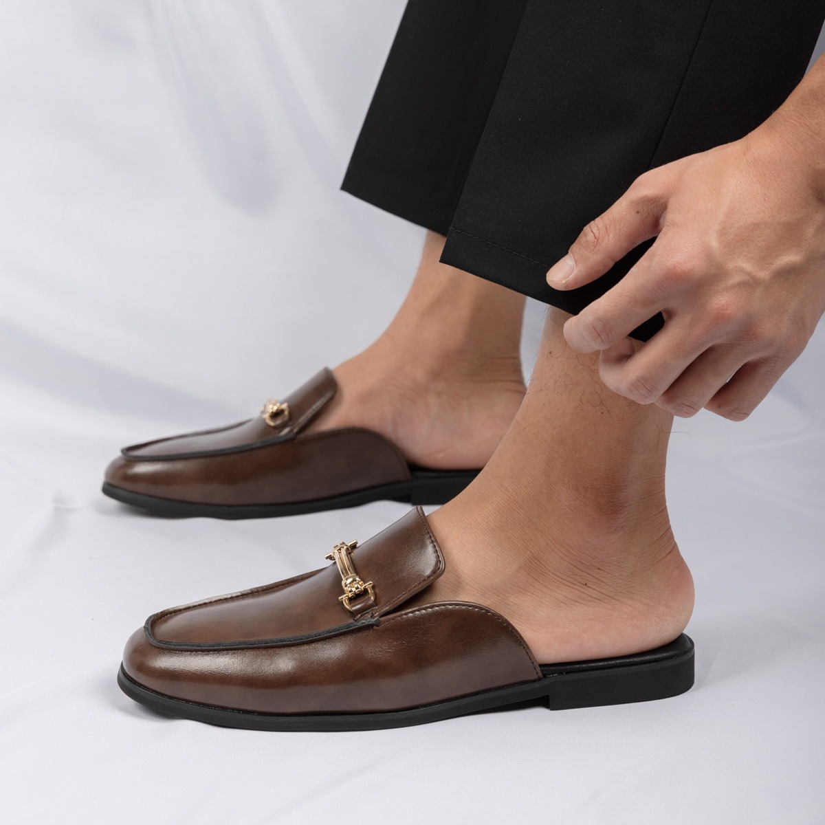 38-47mules shoes man horsebit  - đánh giá và giá Men'S Fashion Loafers Shoes