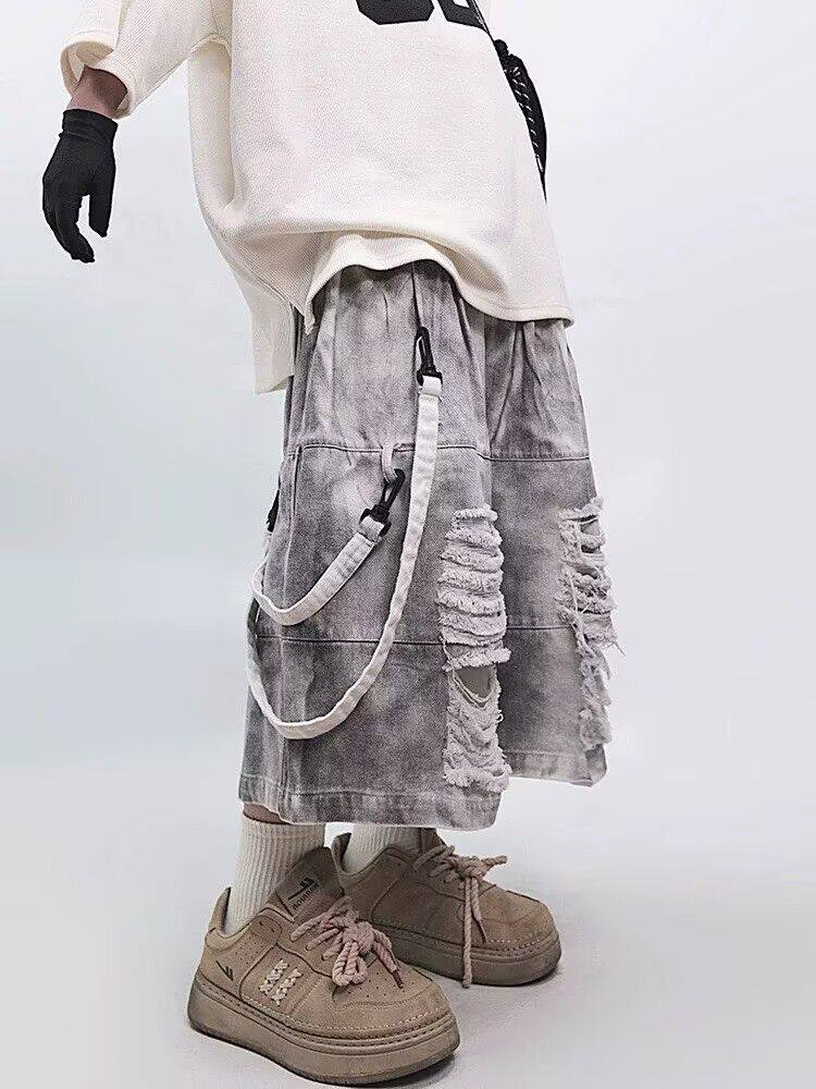 Retro Hip-hop Men's Ripped Jea - đánh giá và giá Mens Fashion Denim