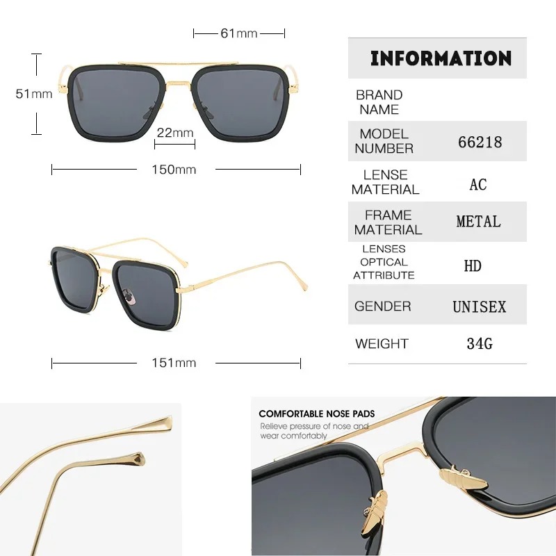 Steam Punk Tony Stark Sunglass - đánh giá và giá Men'S Fashion Glasses